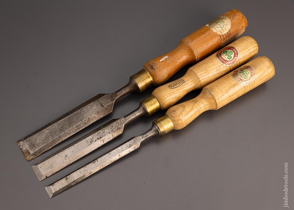 Set of 3 MARPLES Beveled Tang Chisels - 97587