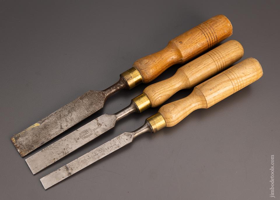 Set of 3 MARPLES Beveled Tang Chisels - 97587