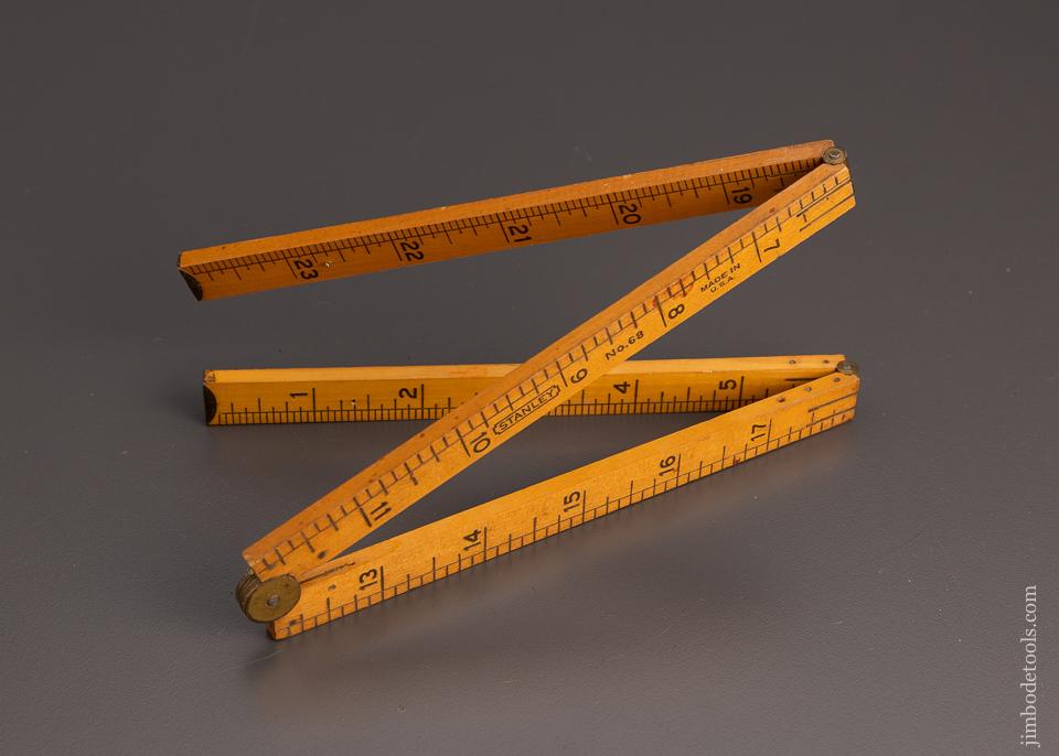 Fine STANLEY No. 68 Vertical Read Boxwood Rule - 97600