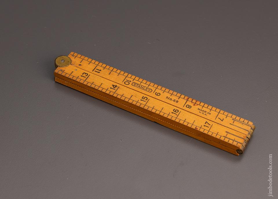 Fine STANLEY No. 68 Vertical Read Boxwood Rule - 97600