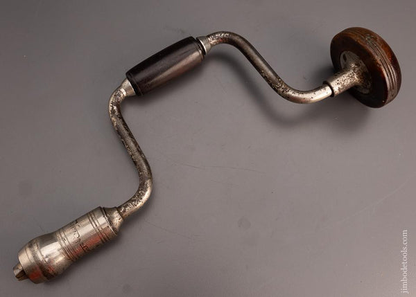 MILLERS FALLS BARBER’S PATENT 7 Inch Bit Brace with Lignum Head - 97613