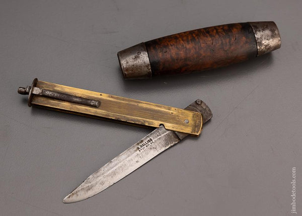 Lovely Burl 4 inch Barrel Knife by A. HALLING ESKILLSTUNA SWEDEN - 97640