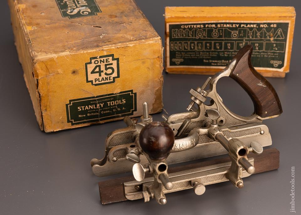 STANLEY No. 45 Combination Plane Near Mint 100% Complete in Original Box - 97646