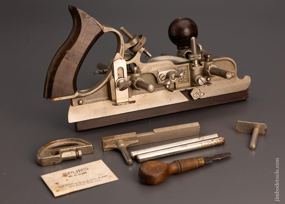 STANLEY No. 45 Combination Plane Near Mint 100% Complete in Original Box - 97646