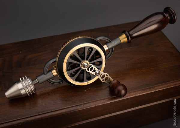 BRIDGE CITY TOOL WORKS 1998 Limited Edition CT-6 Rosewood Hand Drill Mint in Original Walnut Presentation Case - 97664