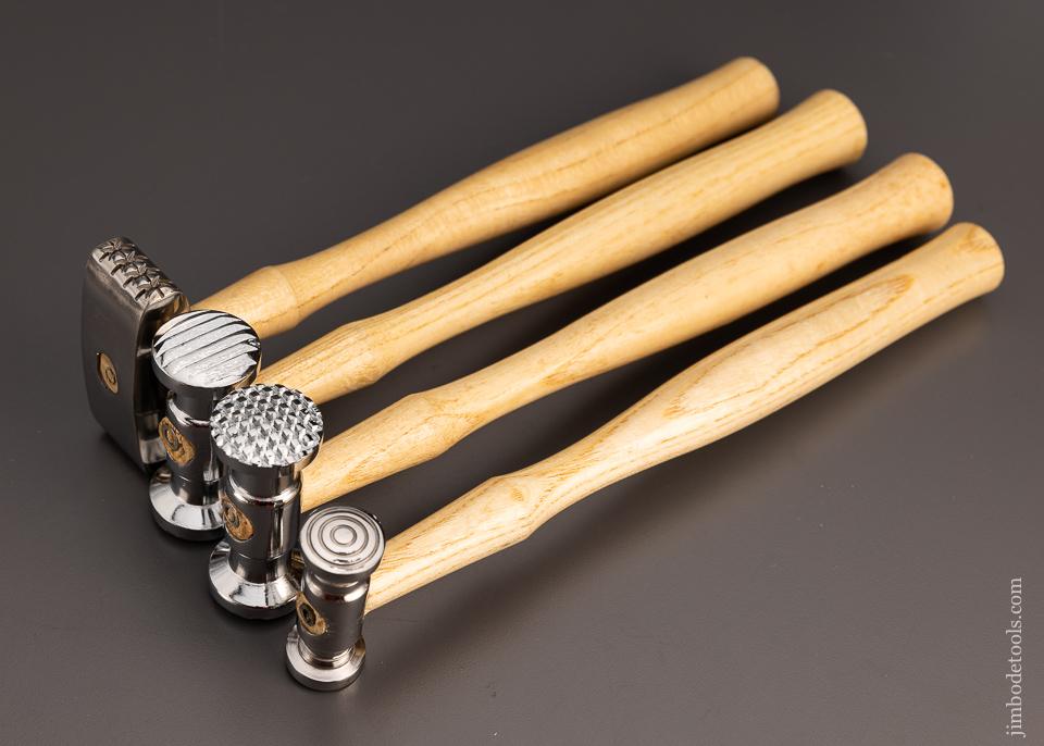 Mint Set of 4 Texturing Hammers for Wood, Metal or Leather - 97703