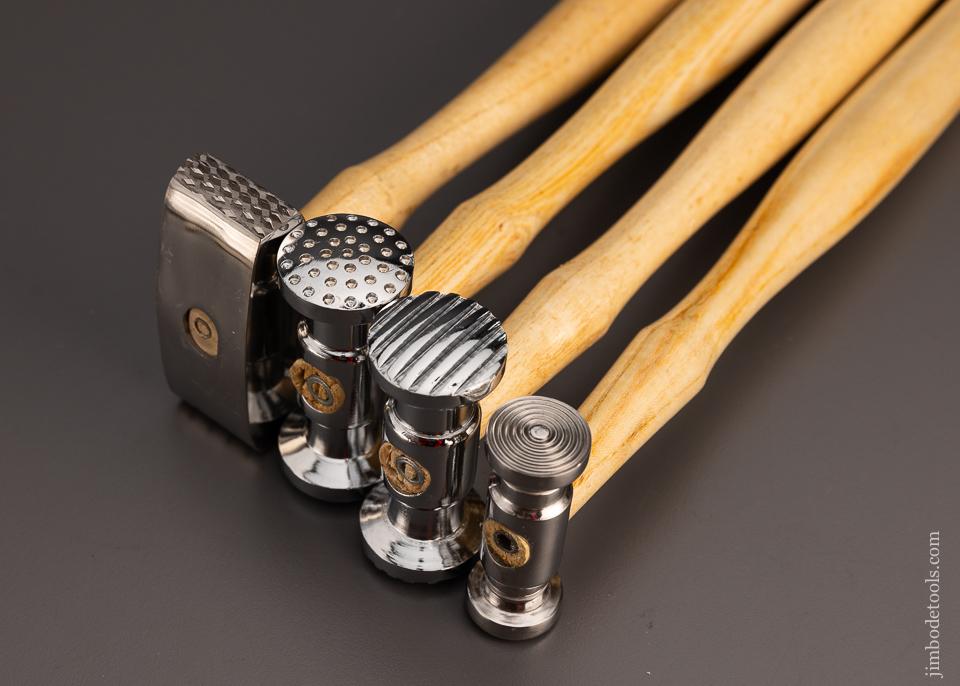 Mint Set of 4 Texturing Hammers for Wood, Metal or Leather - 97703