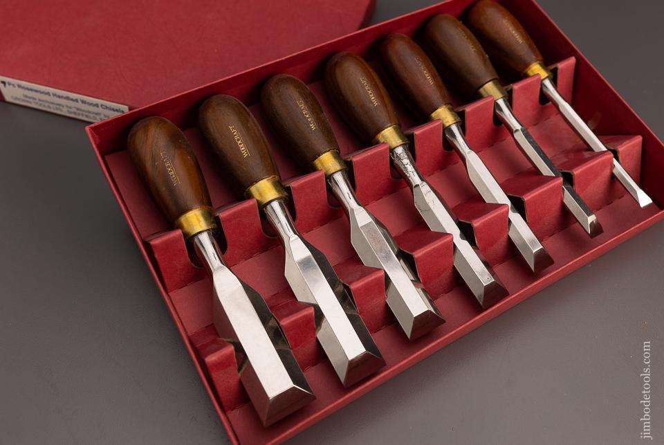 Mint Set of 7 Rosewood Handled Butt Chisels by WOODCRAFT - 99707