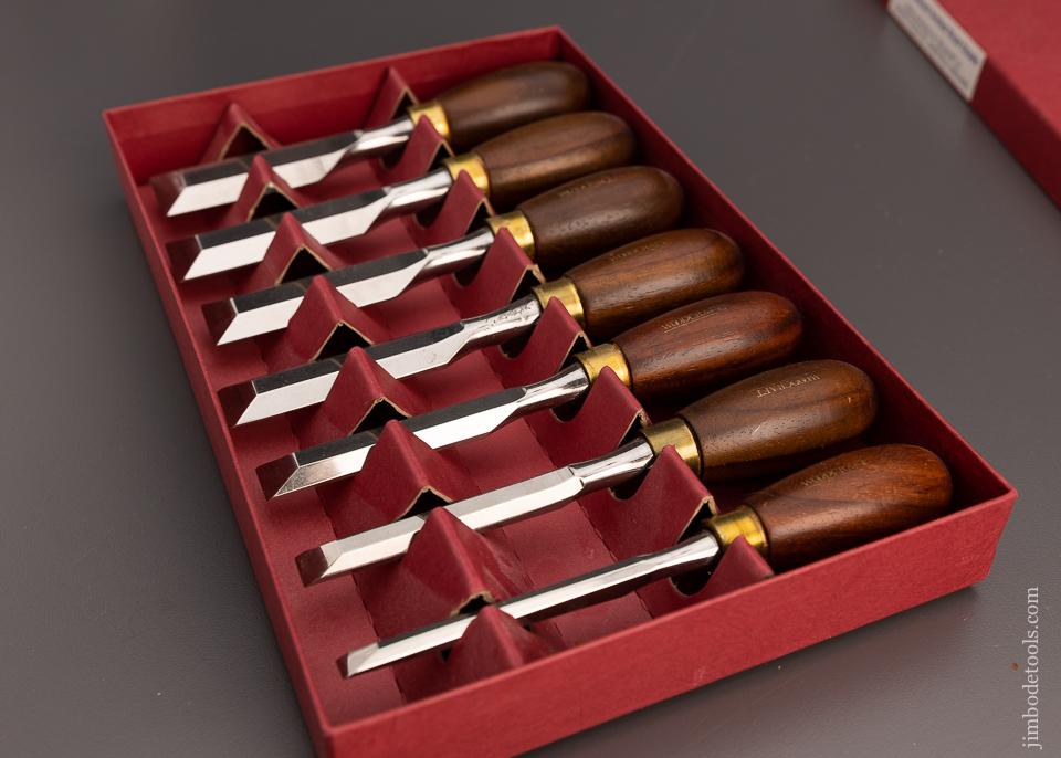 Mint Set of 7 Rosewood Handled Butt Chisels by WOODCRAFT - 99707