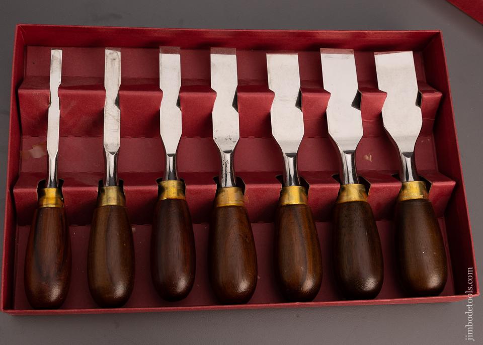 Mint Set of 7 Rosewood Handled Butt Chisels by WOODCRAFT - 99707
