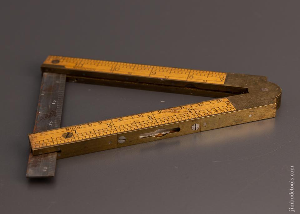 Extra Fine CHAPIN STEPHENS No. 036 Boxwood Inclinometer Level and Folding Rule - 97714