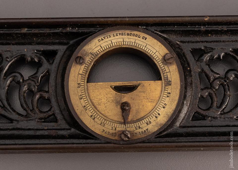 Fine DAVIS 1887 Patent Ornate Inclinometer Level - 97720