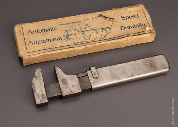 Rare Push Button Automatic Wrench Patented GORDON Near Mint in Box - 97732