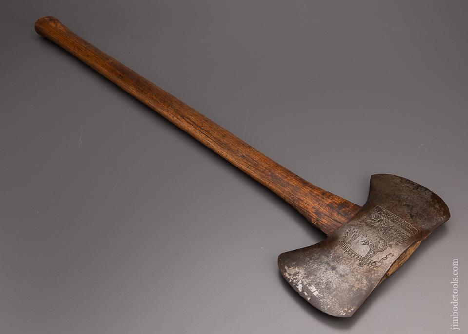 Uber Rare OIL WELL SUPPLY CO. Embossed “OILWELL” CHIEF Double Bit Axe - 97739