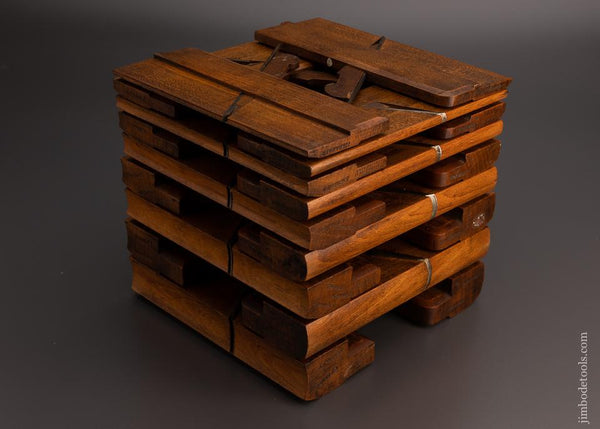 Magnificent Set of 18 Hollow & Round Moulding Planes by BIRCH - 97751