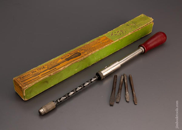 Fine YANKEE No. 130A Screwdriver in Original Box with 4 Bits - 97758