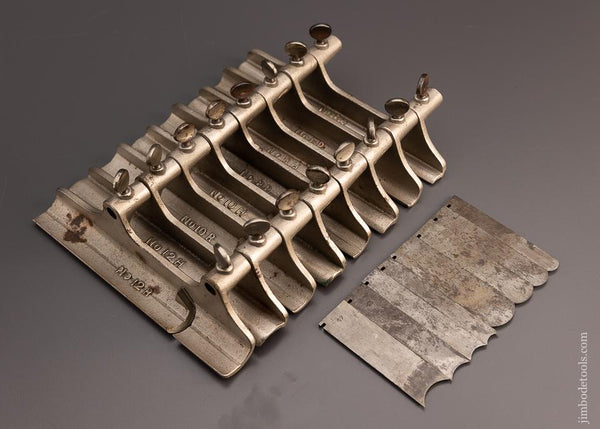 Full Set of 8 Fine STANLEY Hollow & Round Sets for the No. 45 Combination Plane - 97763