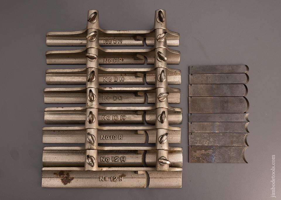 Full Set of 8 Fine STANLEY Hollow & Round Sets for the No. 45 Combination Plane - 97763
