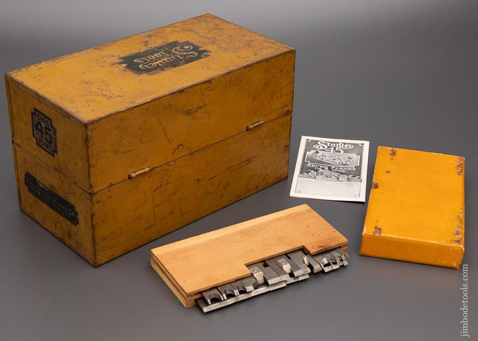 Fine STANLEY No. 45 Combination Plane 100% Complete in Original Box - 97799
