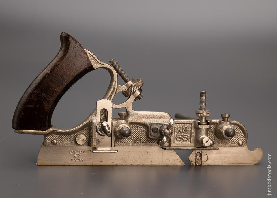 Fine STANLEY No. 55 Combination Plane 100% Complete in Original Box - 97900