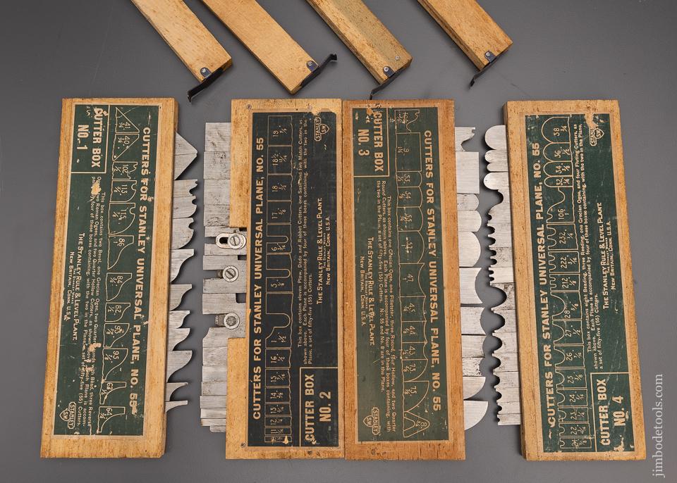 Fine STANLEY No. 55 Combination Plane 100% Complete in Original Box - 97900