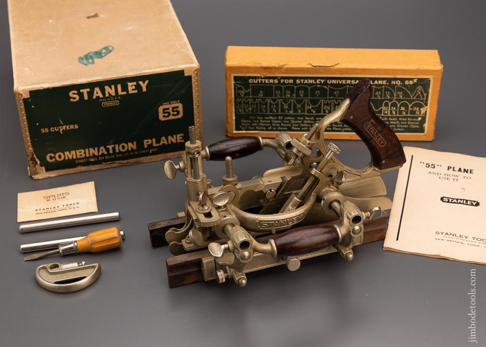 Mint & 100% Complete STANLEY No. 55 Combination Plane in Original Box - 97813