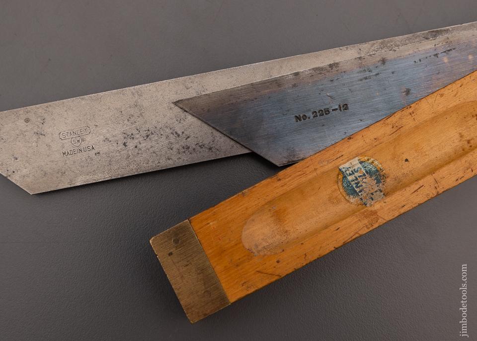 Rare Boxwood STANLEY No. 225 Double Blade Bevel Square with Decal - 97816
