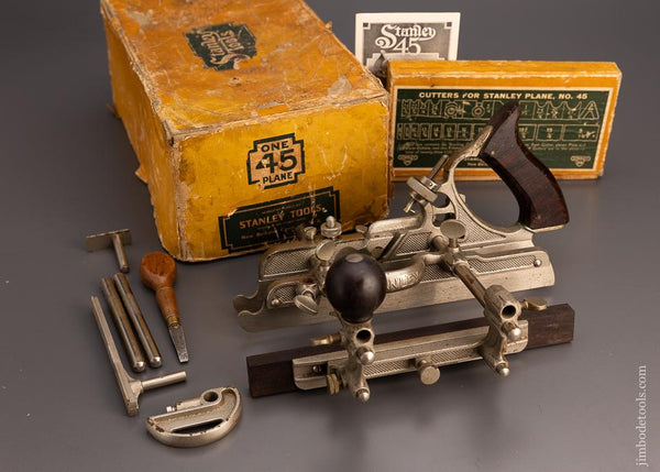 Fine and 100% Complete STANLEY No. 45 Combination Plane in Original Box - 97850