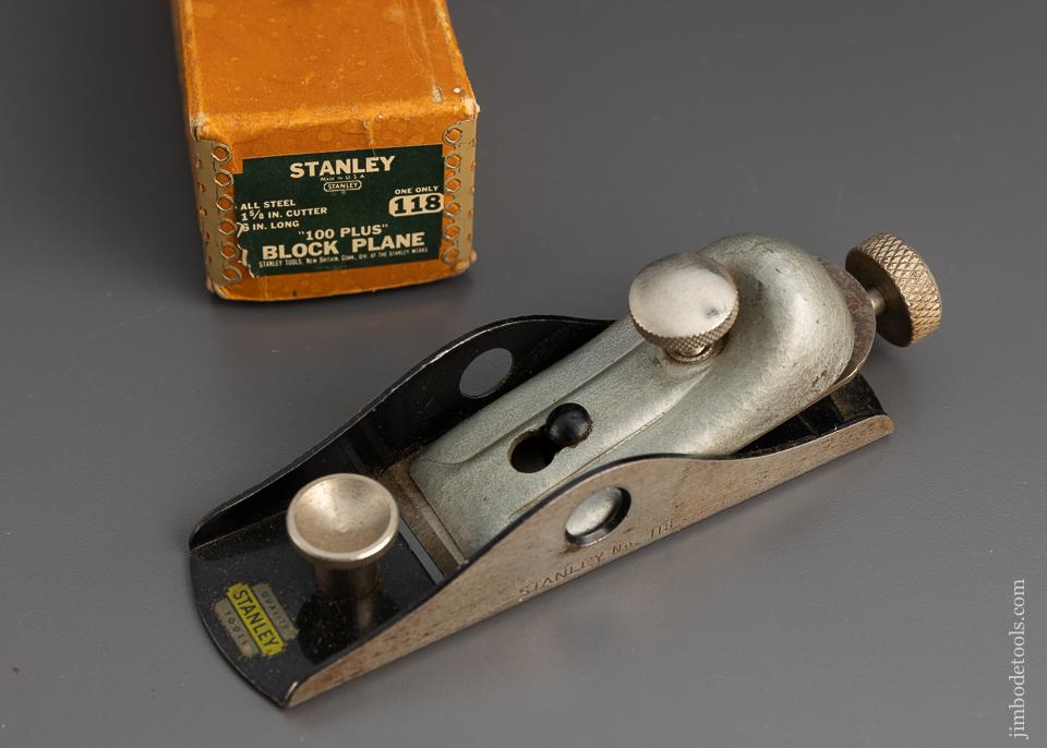 STANLEY No. 118 Low Angle Block Plane Mint in Box - 97873