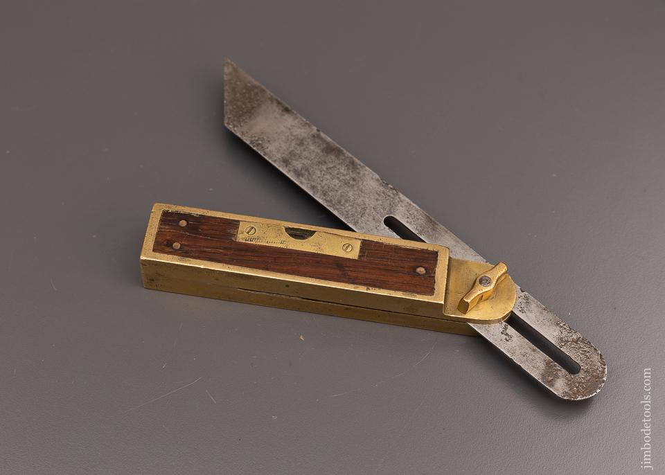 Rare HOWARD’S PATENT Rosewood Bevel Square with Level by STAR TOOL CO. - 97879