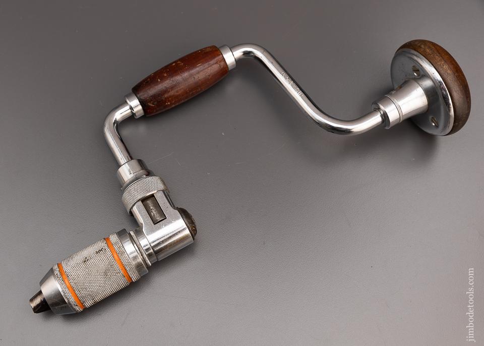 Fine 8 Inch STANLEY No. 923 Bit Brace with Rosewood and Decal like new - 97893