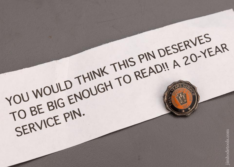 Fine DISSTON 20 Year Service Pin - 97913