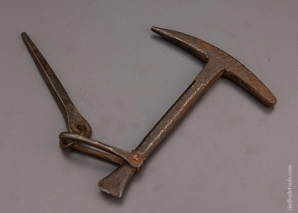 18th Century Flint Knapping Hammer with Flash Hole Pick - 97954