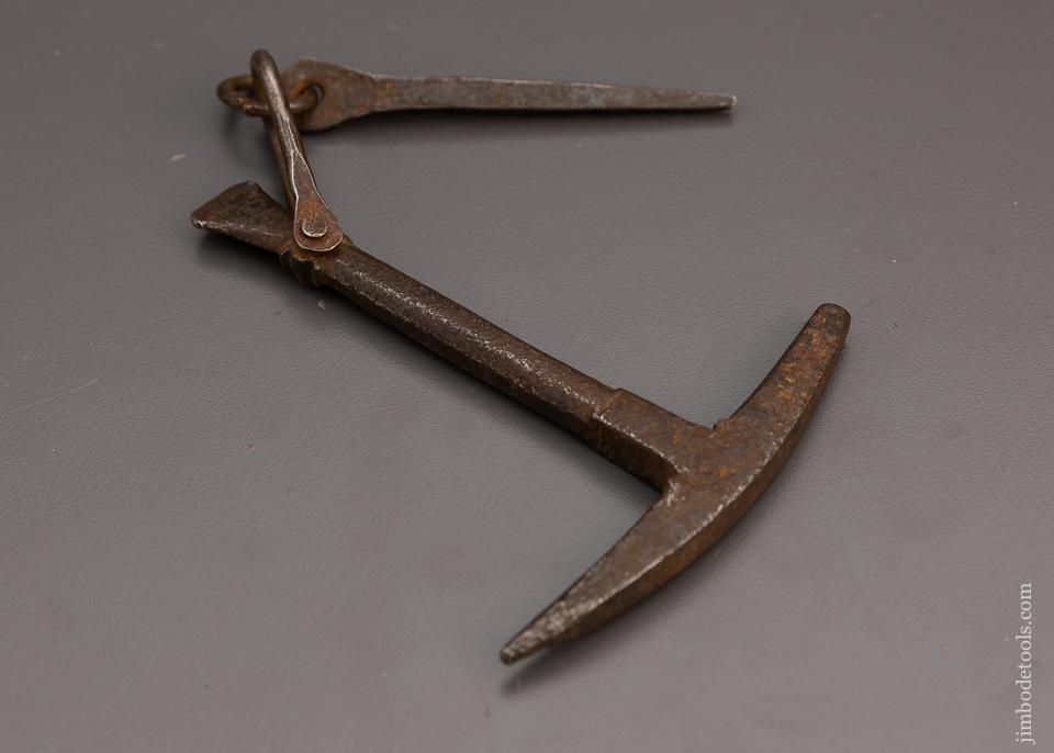 18th Century Flint Knapping Hammer with Flash Hole Pick