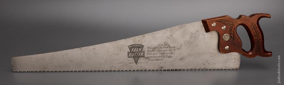 Near Mint KEEN KUTTER No. K24 Rip Hand Saw - 97955