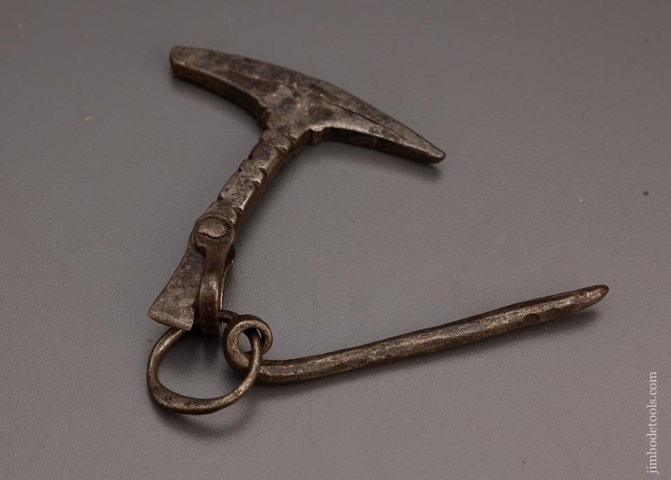 18th Century Ornate Flint Knapping Hammer with Flash Hole Pic - 97976