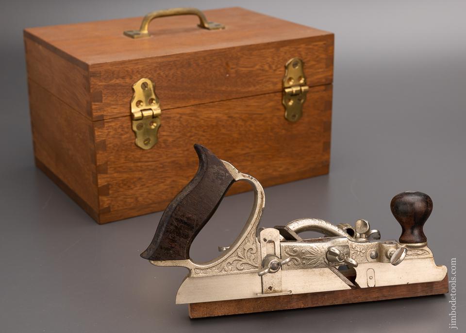 Fine STANLEY No. 46 Skew Plow Plane with 10 Cutters Custom Box - 97994