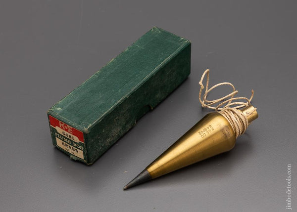 K&E Brass Plumb Bob Mint in Box - 