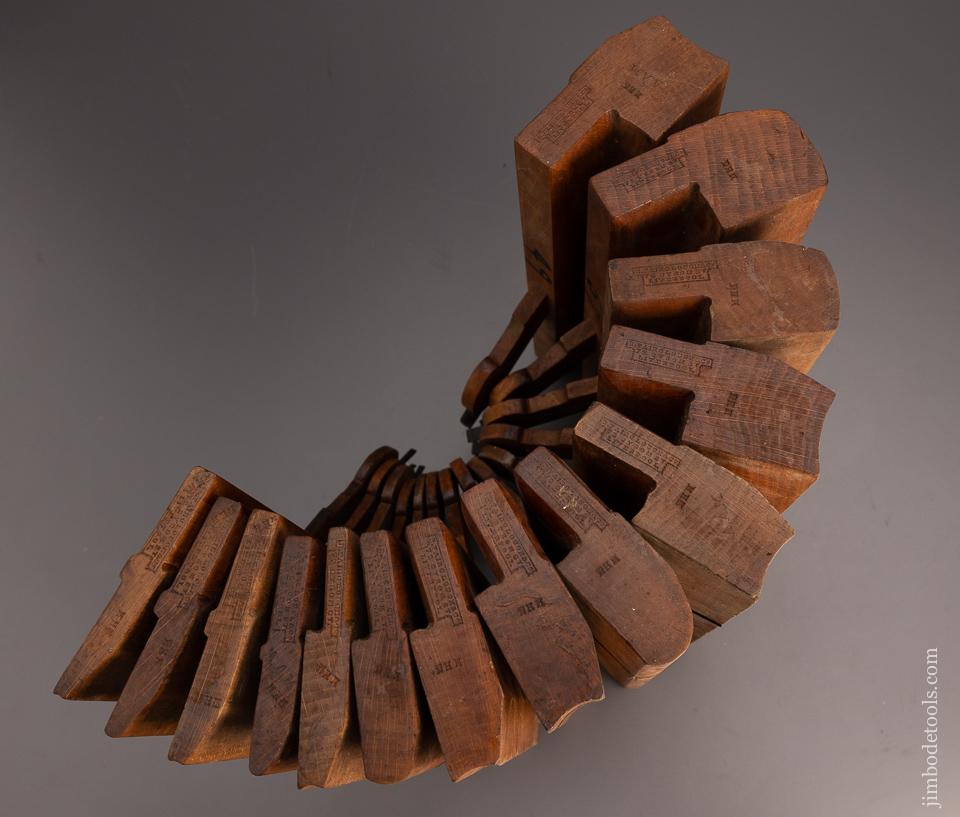 Crisp Set of Skewed Hollow & Round Planes by FAIRCLOUGH Set of 14 -- 98053