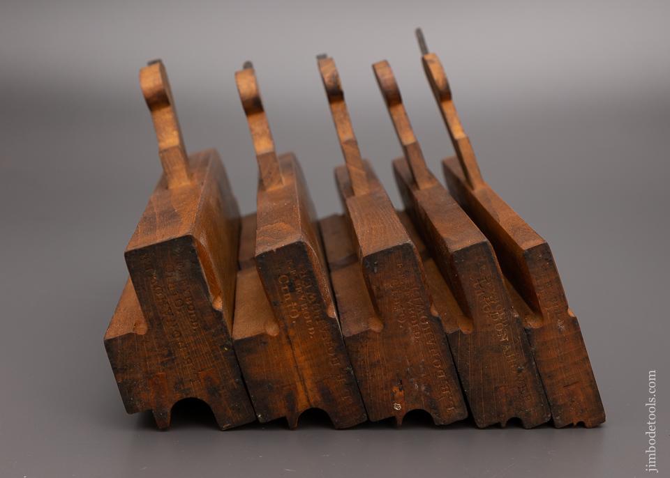 E.F. SEYBOLD CINT. O Matched Set of 5 Side Bead Moulding Planes - 98055