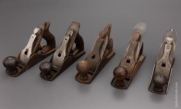 5 STANLEY No. 2 Smooth Planes for Restoration - 98064