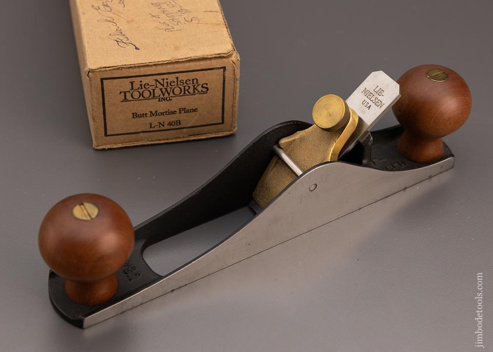 LIE NIELSEN No. 40B Butt Mortise Router Plane Mint in Box - 98099