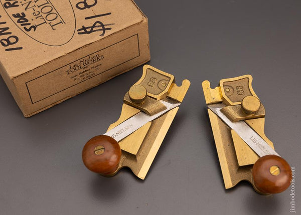 Discontinued Bronze LIE NIELSEN No. 98 & 99 Side Rabbit Plane Set Mint inBox - 98102
