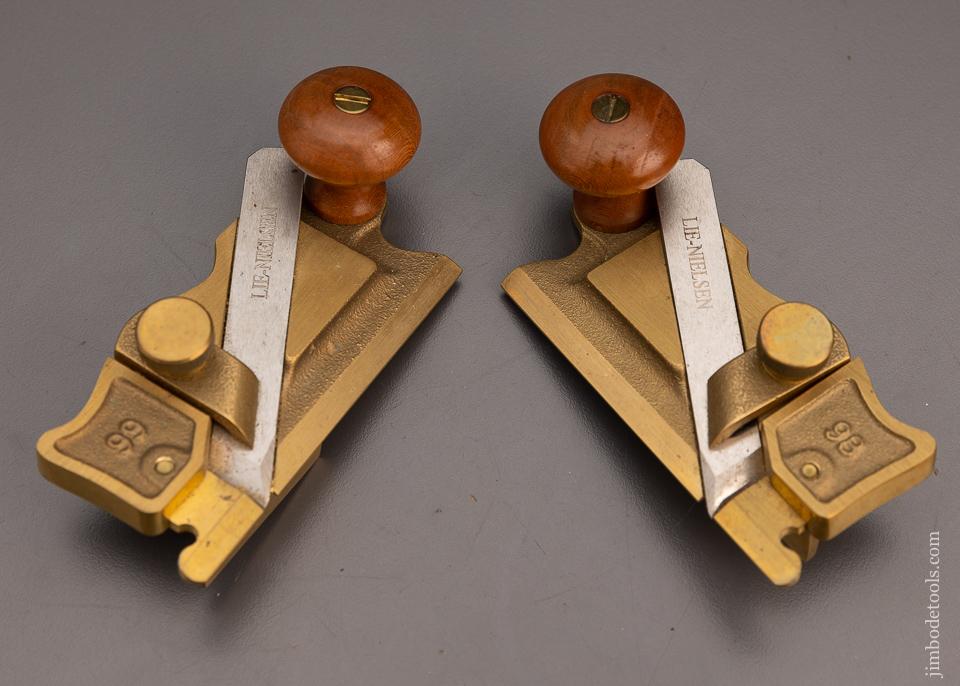 Discontinued Bronze LIE NIELSEN No. 98 & 99 Side Rabbit Plane Set Mint inBox - 98102