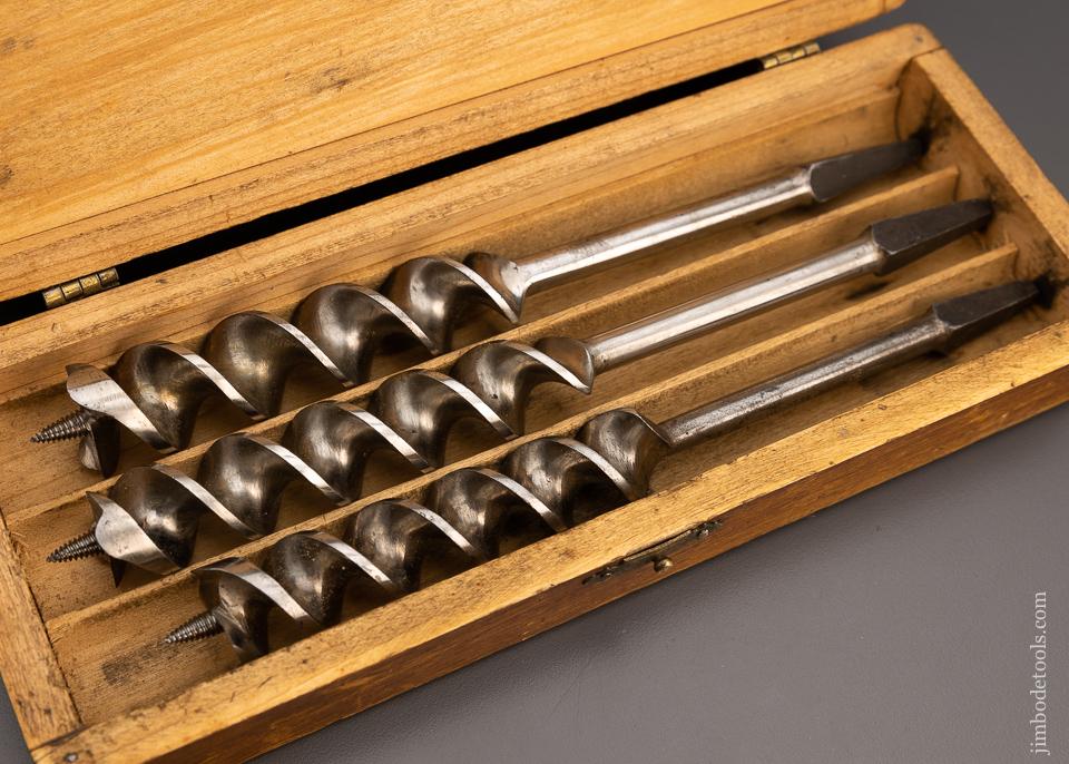 Complete Set of 13 RUSSELL JENNINGS Auger Bits in Original Three Tiered Box Fine - 98127