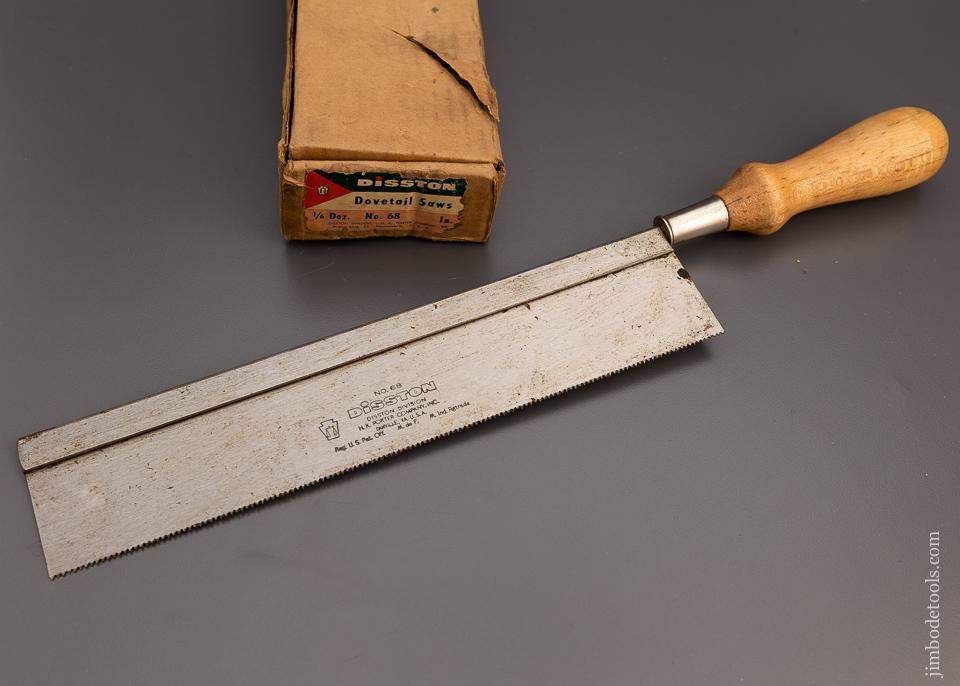 DISSTON No. 68 Dovetail Saw Mint in Box! - 98169