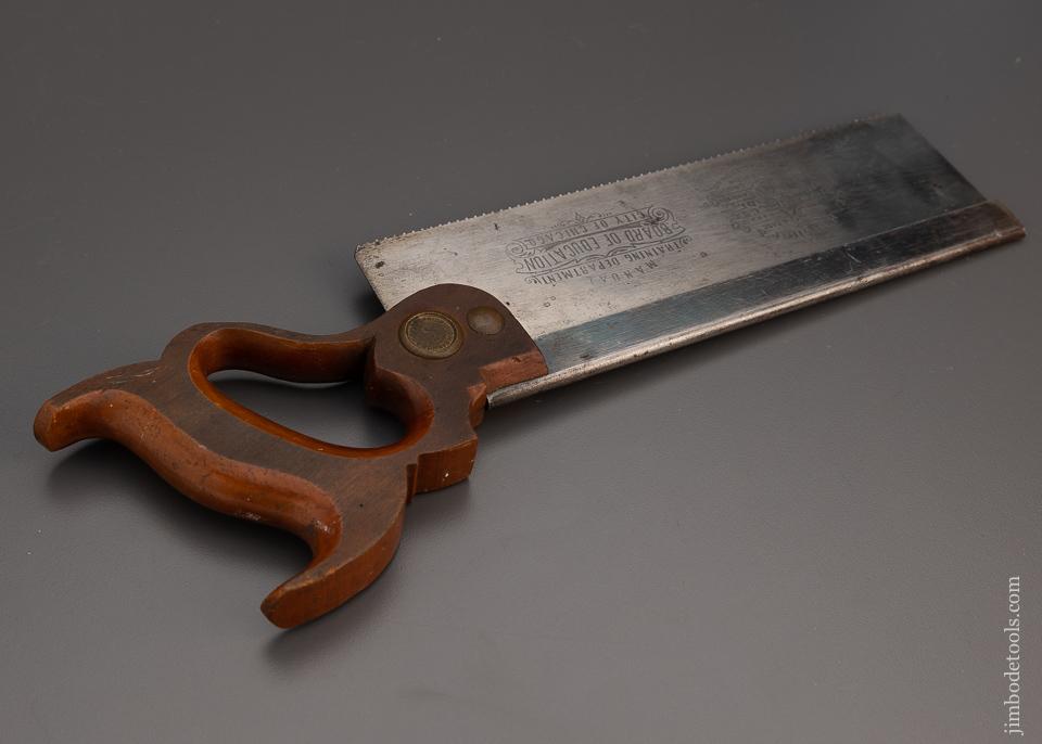 New Old Stock BISHOP No. 8 Dovetail Saw - EXCELSIOR 98223