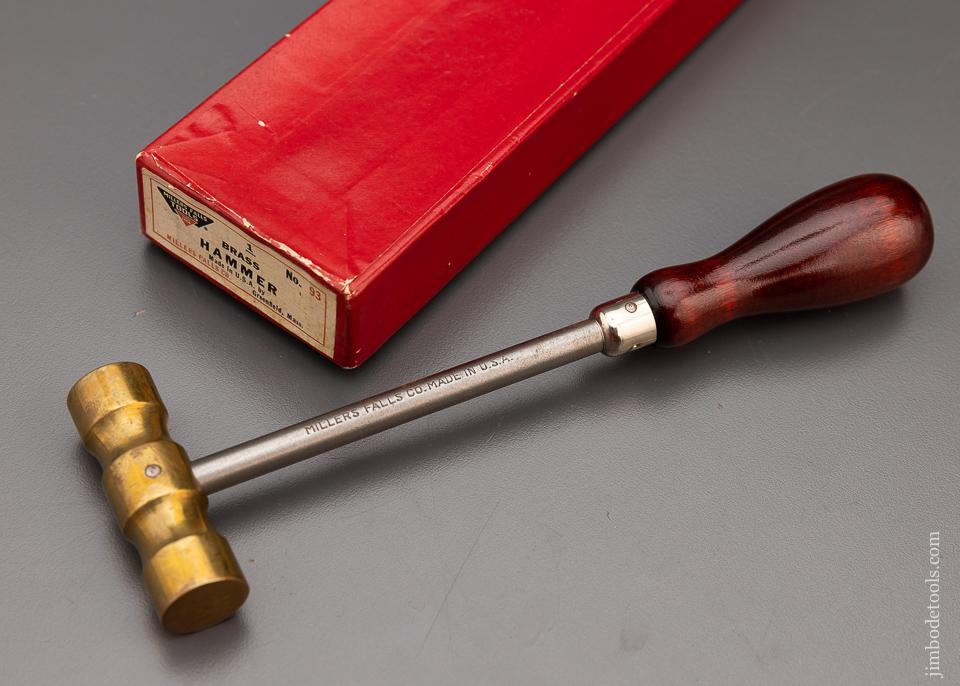 MILLERS FALLS No. 93 Brass Hammer Mint in Box - 98238