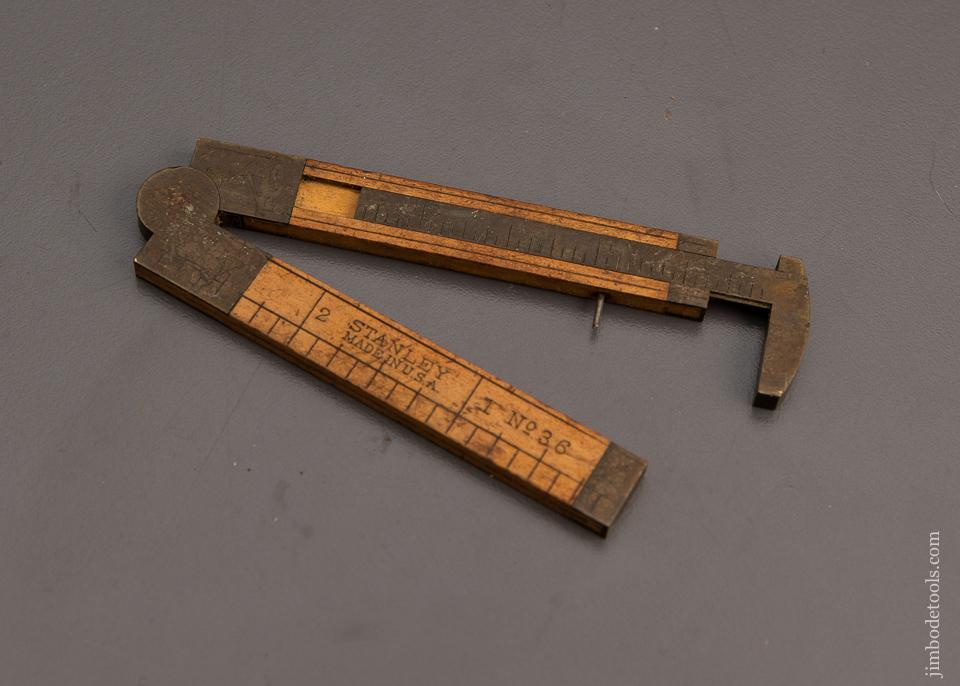 Good+ STANLEY No. 36 Boxwood Folding Caliper Rule - 98259