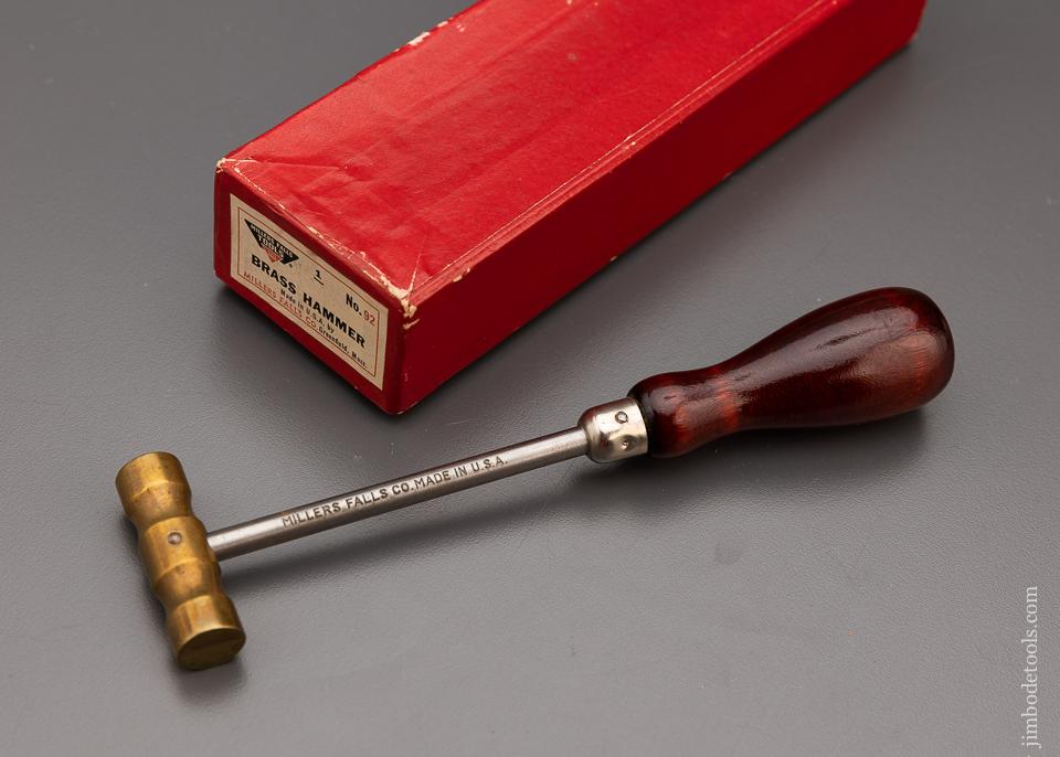 MILLERS FALLS No. 92 Brass Hammer Mint in Box - 98268